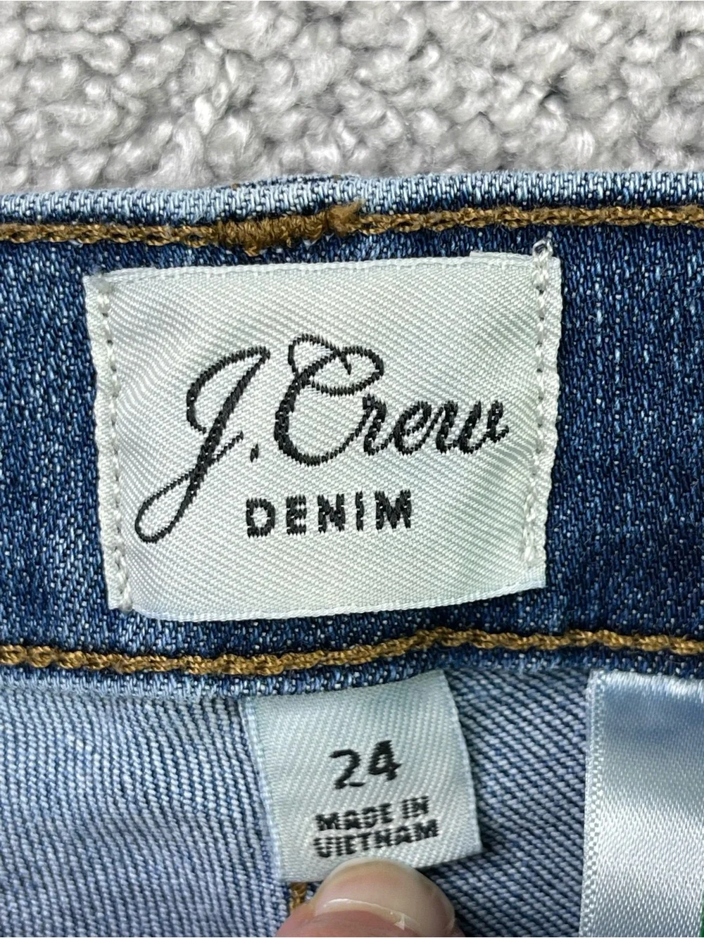 J.Crew Vintage Straight Jeans Women Size 24 Light Wash Mid Rise Stretch Denim